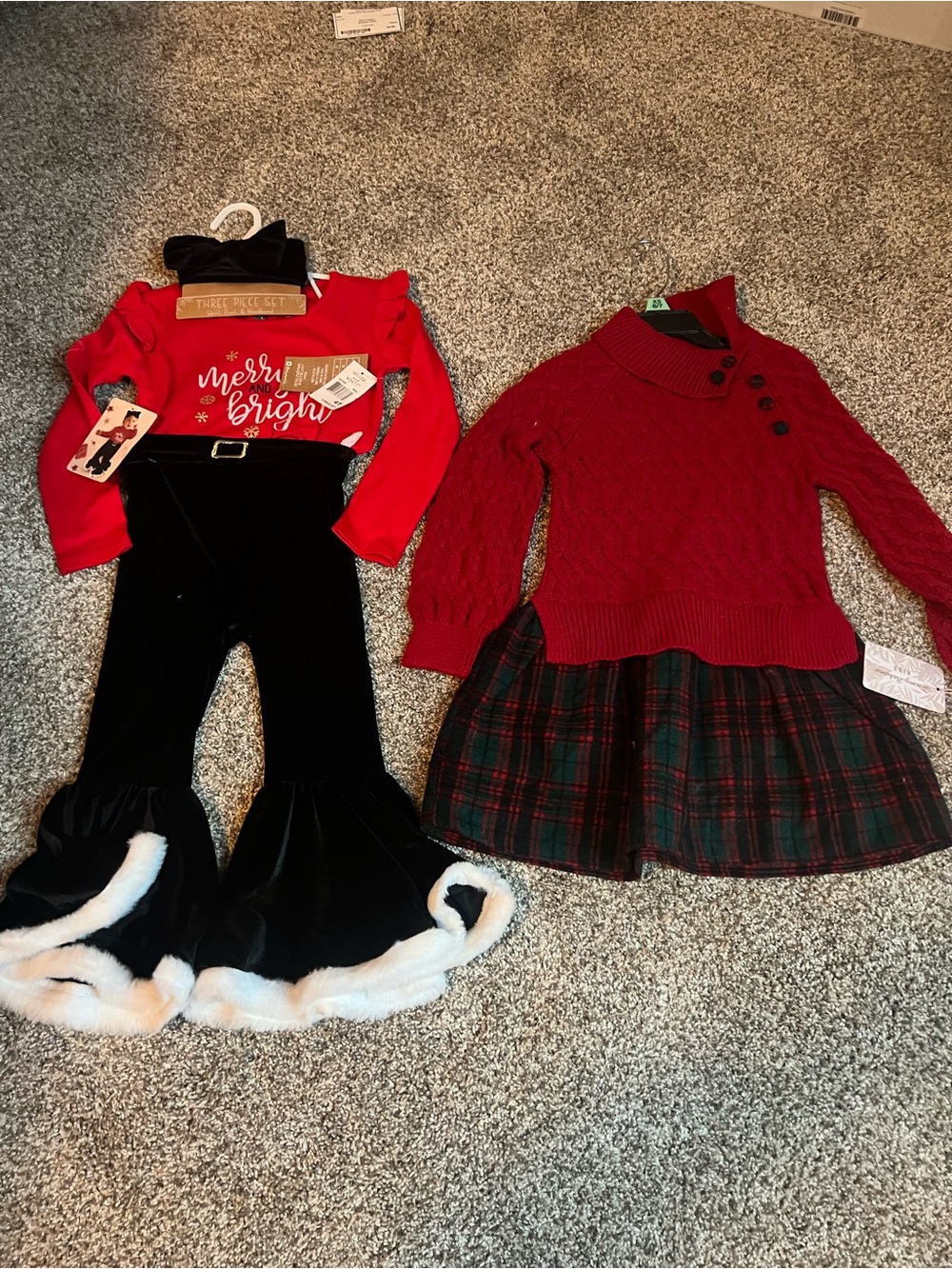 Girls' 4t NEW Red Holiday Christmas Sets
